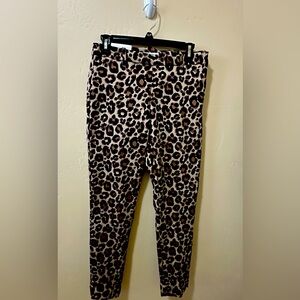 H&M Leopard Print Slacks- Size 6